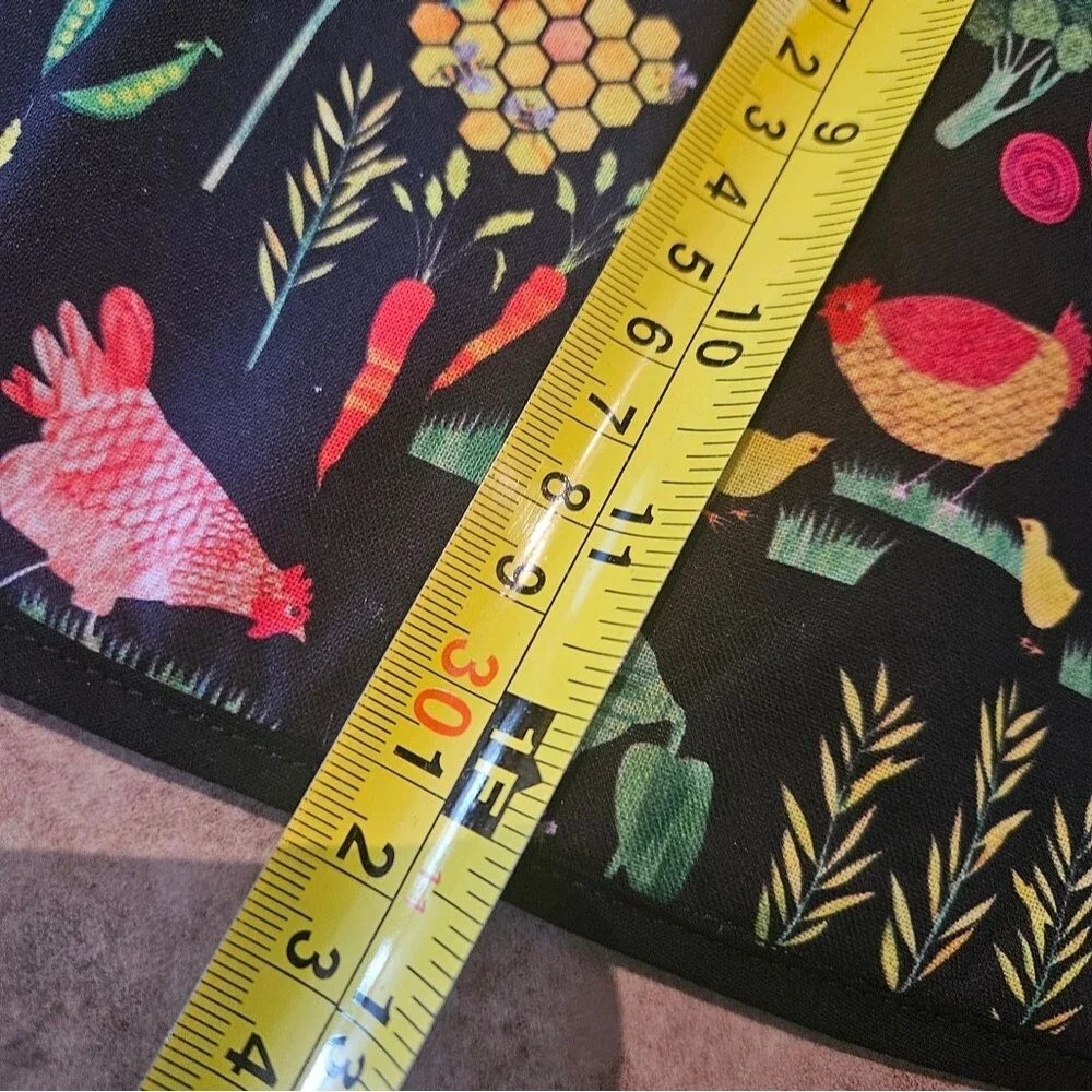 Chicken Pattern Cloth Handnade Placemats Set of 2 Double-Sided